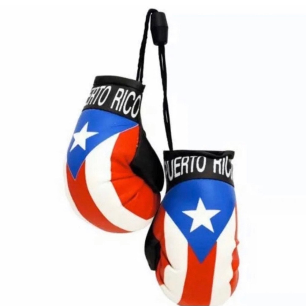 Puerto Rico Flag Hanging Boxing Gloves - Picture 2 of 2